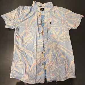 Rip Curl Button Up Short Sleeve Shirt Men's Medium
